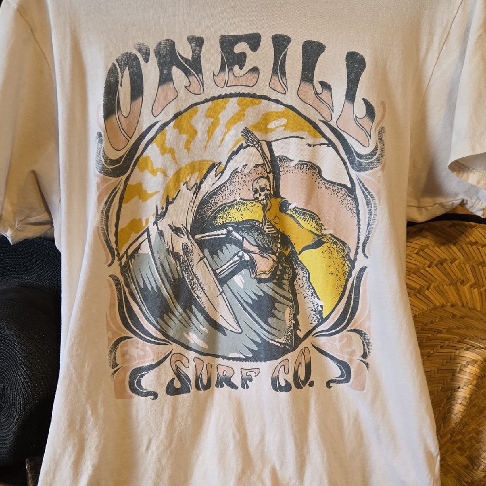 O'Neill White and Yellow Surf Co. Tee